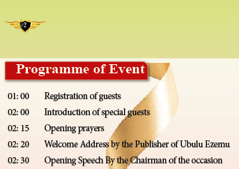 Programme of Event
